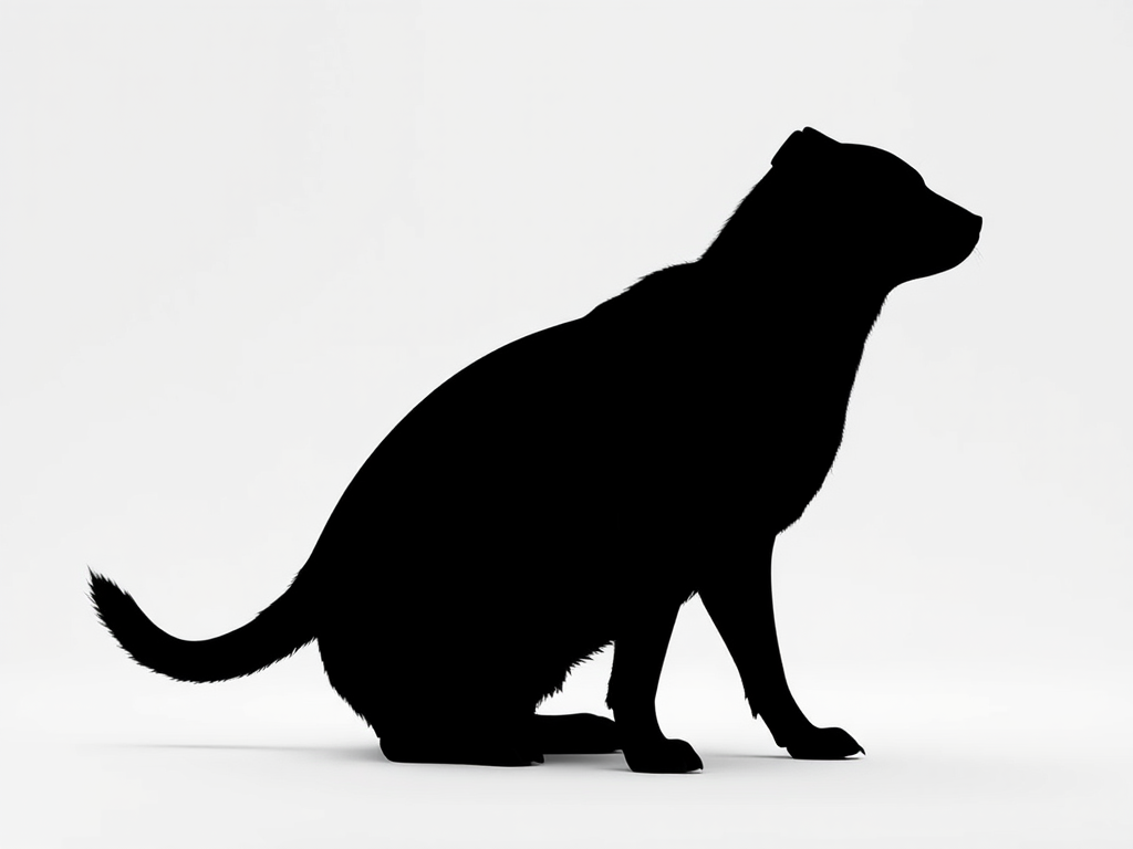 To regenerate the image, use the following prompt: create a high-resolution image of a minimalist black silhouette of an animal, shot with a DSLR camera at f/2.8 aperture, ISO 100, 50mm lens, in a clean studio environment with soft lighting to enhance the details.