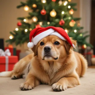 christmas wallpaper dog