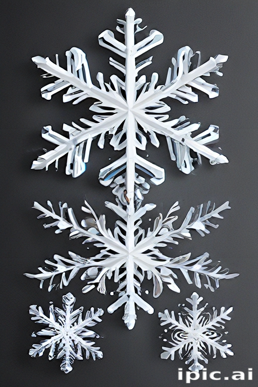 Three Beautifully Designed Snowflakes Showcasing Intricate Winter ...
