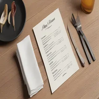 restaurant menu mockup