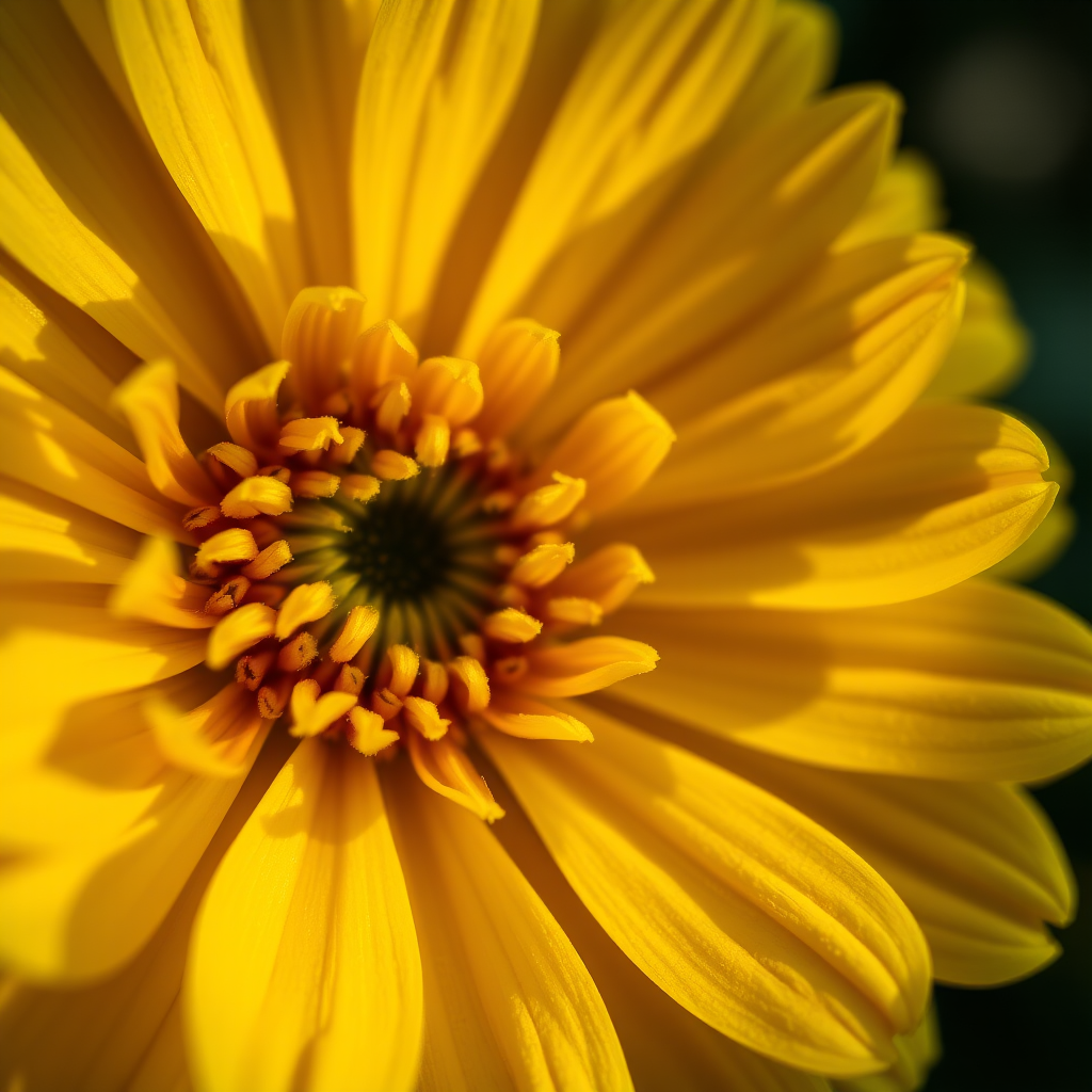 A close-up shot of a vibrant yellow ranunculus flower, capturing intricate petal details and texture, natural lighting, f/2.8, ISO 100, 50mm lens, macro photography, DSLR camera.