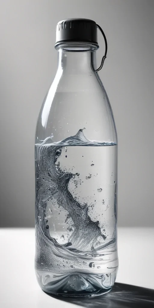 water bottle drawing