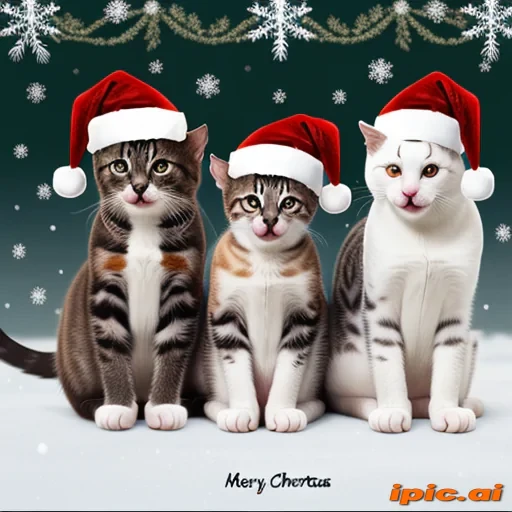 merry christmas cats images