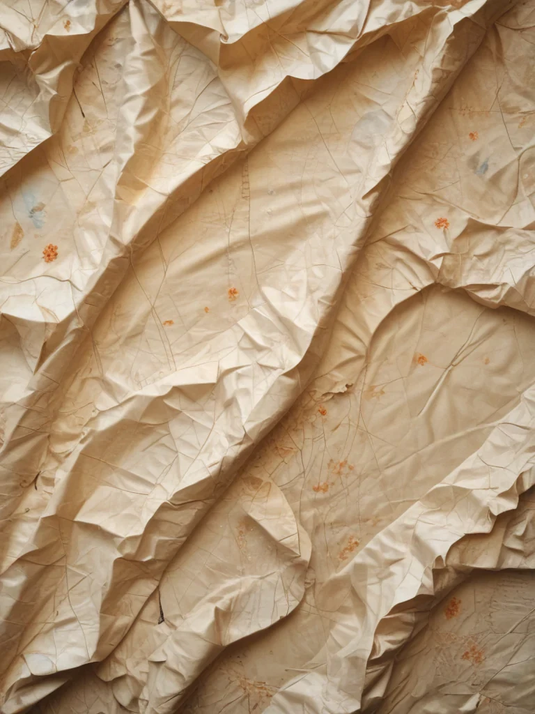 wrinkled paper overlay