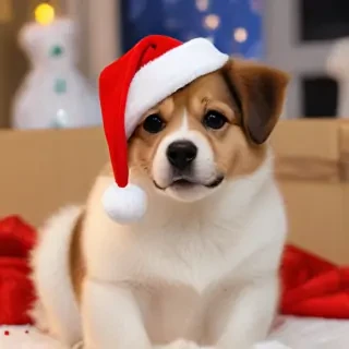 christmas dog wallpaper