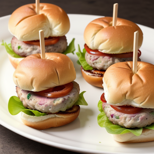 turkey burger sliders on hawaiian rolls