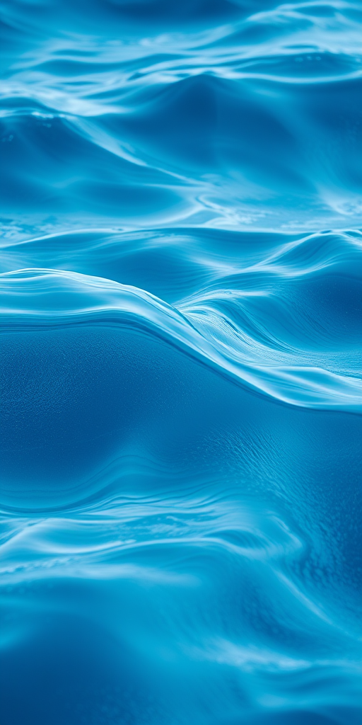 Create a high-resolution image of flowing blue waves with varying thickness and curvature, using a Canon EOS 5D Mark IV camera, 50mm lens, f/8 aperture, ISO 100, and soft natural lighting for a smooth gradient effect.