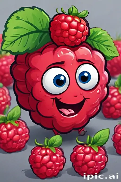 cartoon raspberry