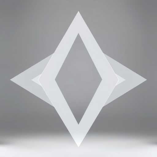 Create a high-resolution abstract image featuring overlapping white diamond shapes with a soft gradient background, using a DSLR camera with a 50mm lens, f/1.8 aperture, ISO 100, 1/200s shutter speed, captured in soft diffused lighting from the front view.