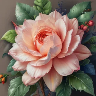 drawings of flowers with color