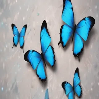aesthetic blue butterfly