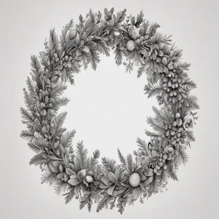wreath drawing