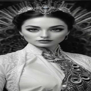 peacock black and white
