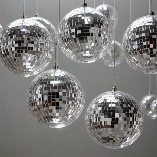 transparent disco balls