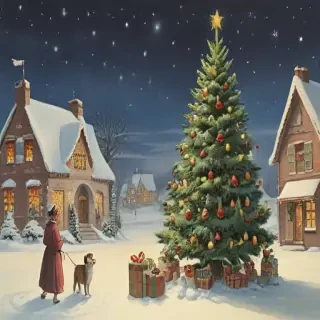 vintage christmas illustration