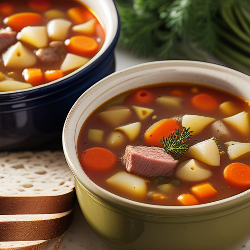 canning vegetable soup with meat