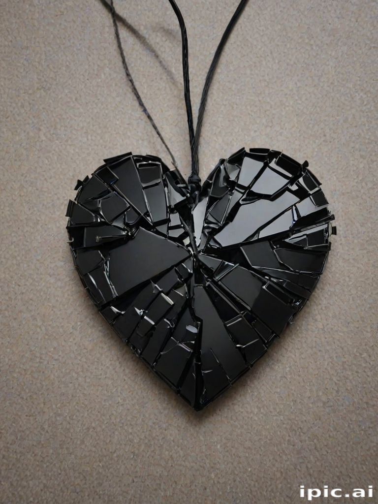 broken heart black