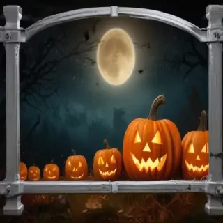 halloween border transparent