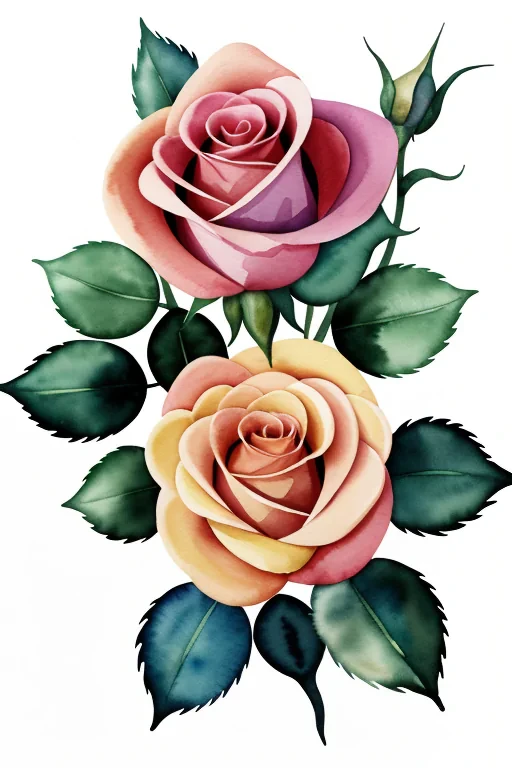 watercolor roses png