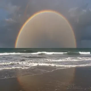 rainbow back round