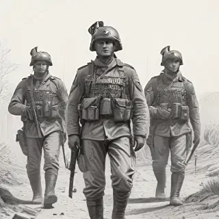 soldiers drawing
