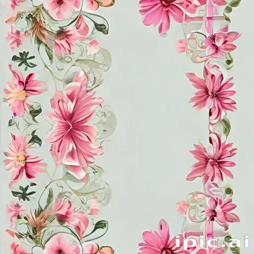 transparent floral border