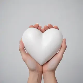 white heart