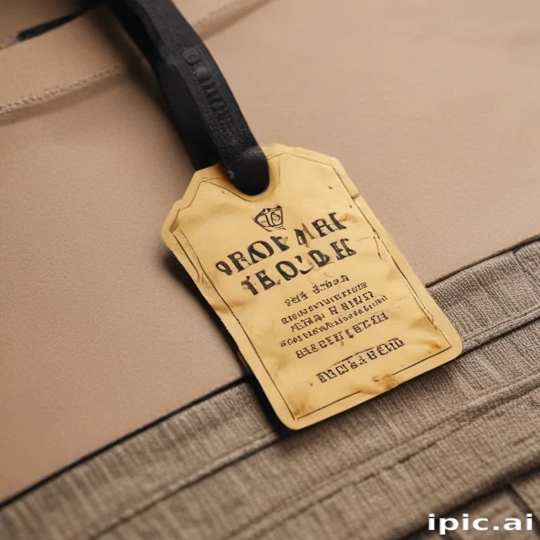 clothing tag mockup