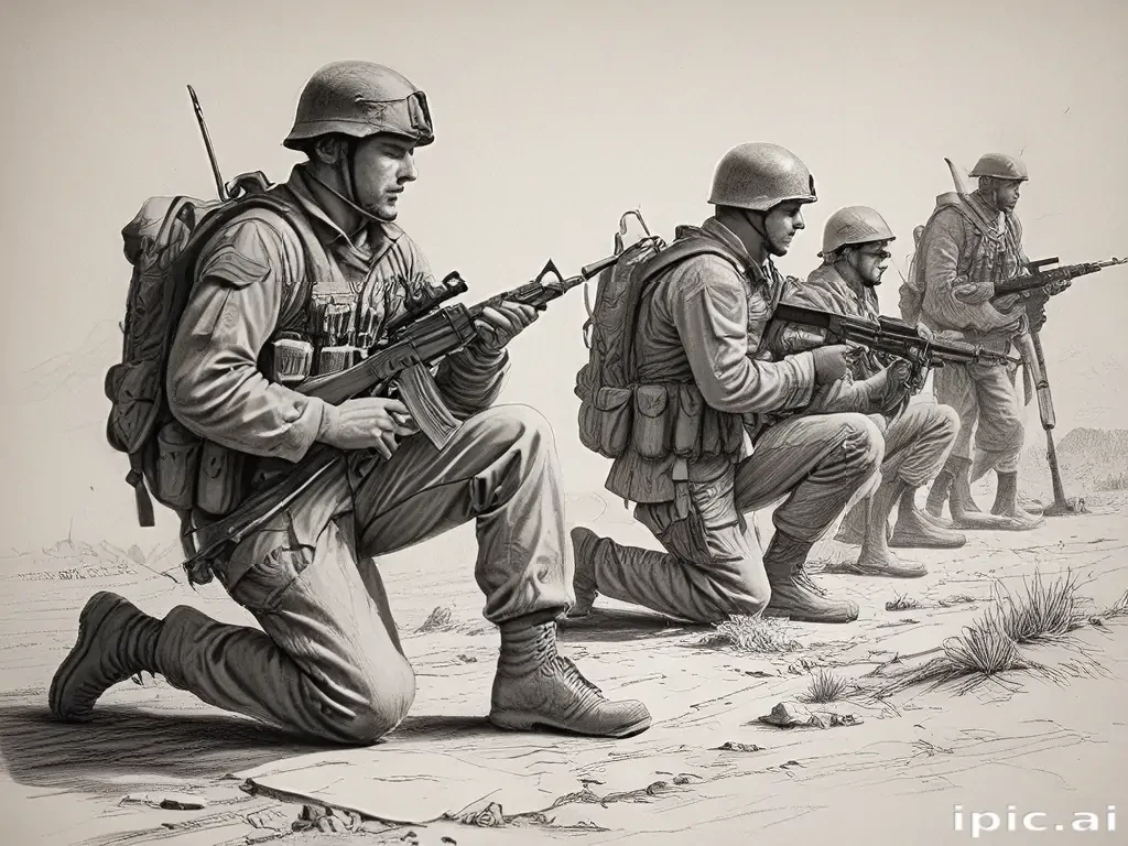 soldiers drawing