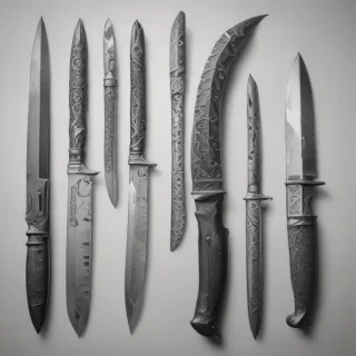 drawings of knives
