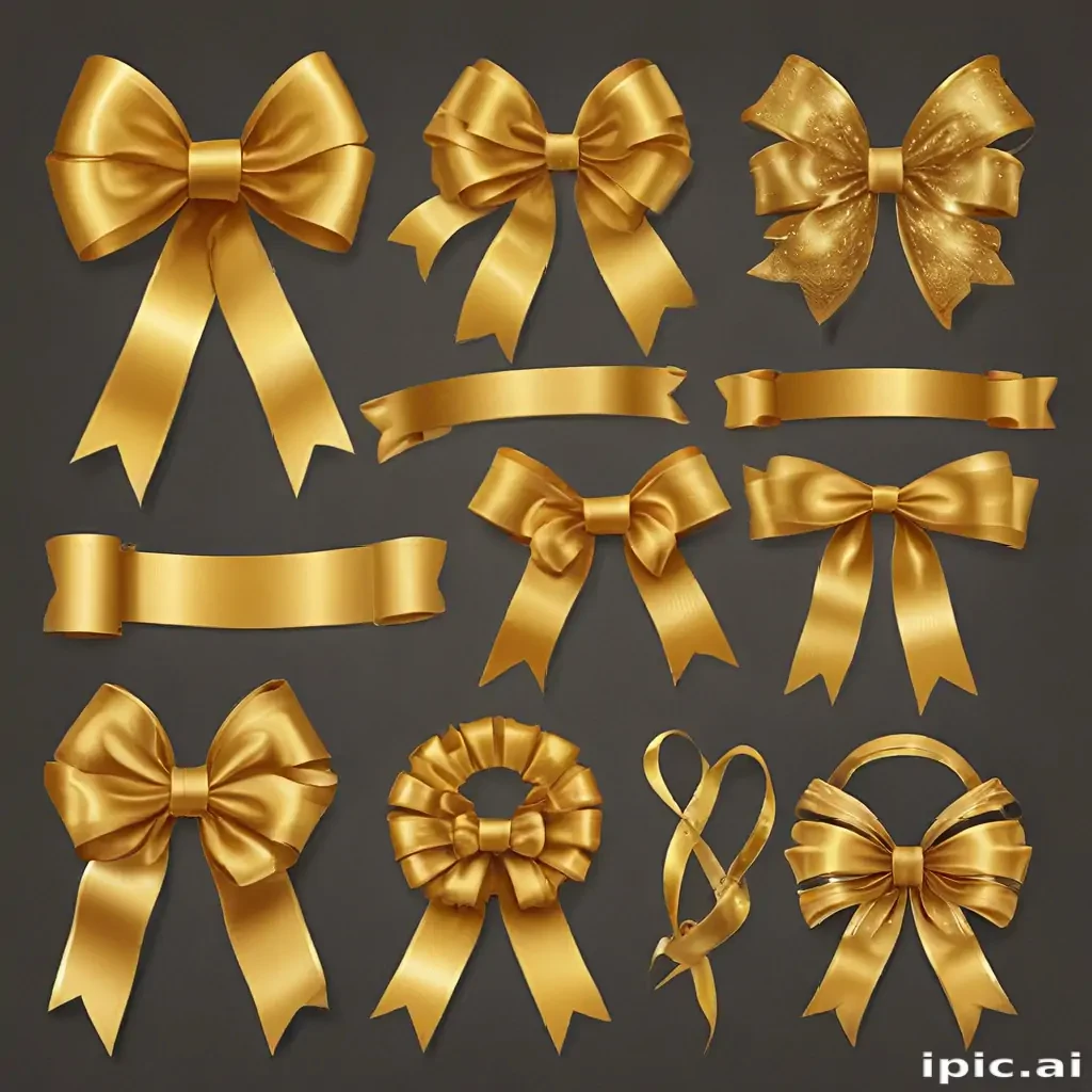 gold ribbon clipart