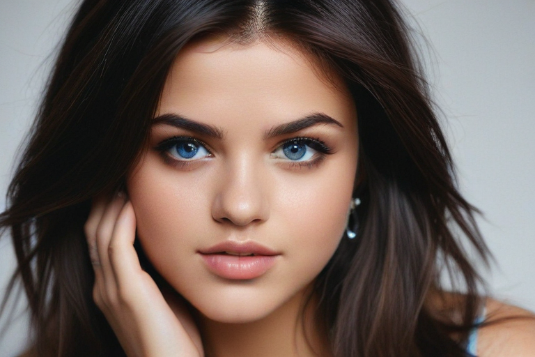 selena gomez blue eyes