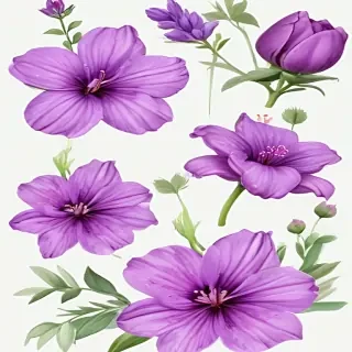 purple flowers png