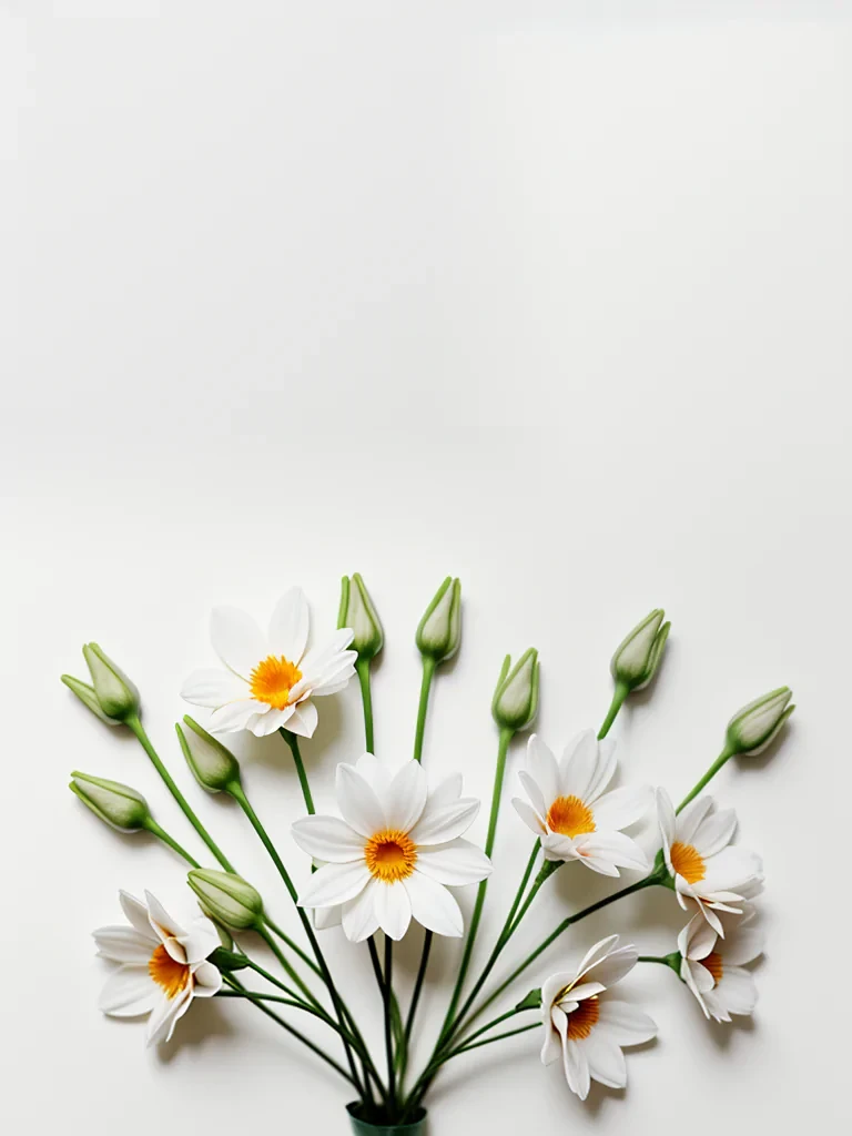 flowers on a white background