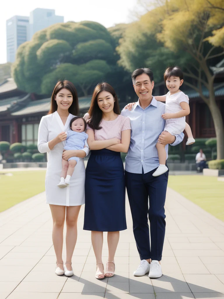 free use asian family