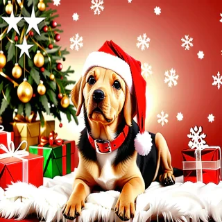wallpaper christmas dog