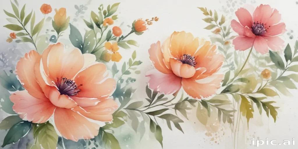 watercolor floral background