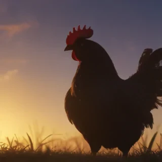 silhouette of a chicken