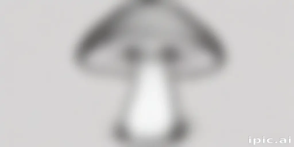 mushroom clipart black and white