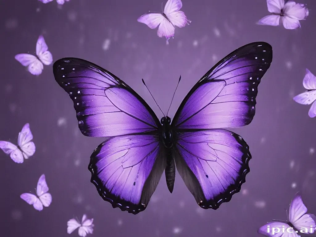 aesthetic purple butterfly