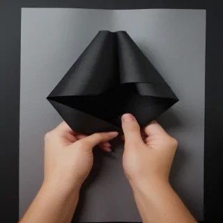 crumpled black paper