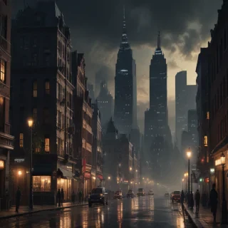 dark city background
