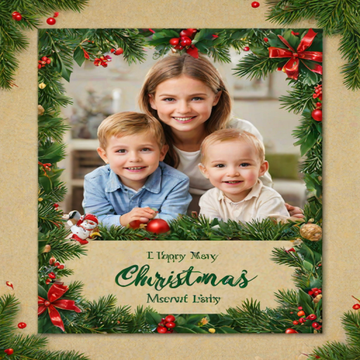 christmas card template psd