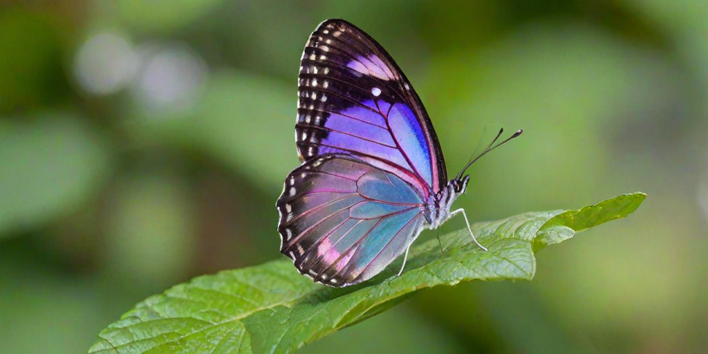 transparent purple butterfly