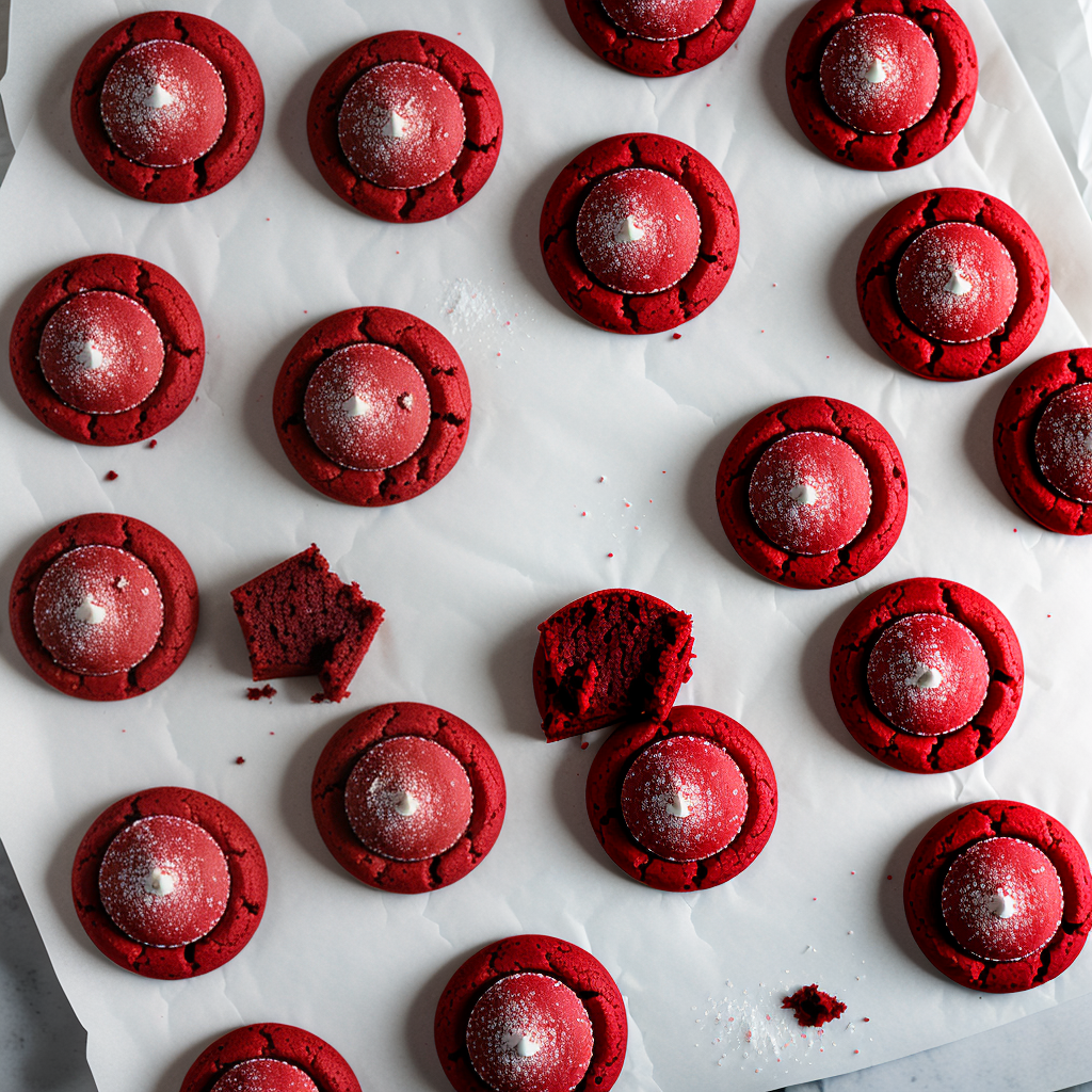red velvet cookies made with cake mix