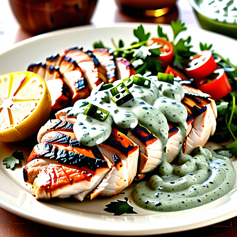 grilled chicken with cilantro crema