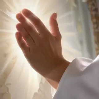 transparent prayer hand
