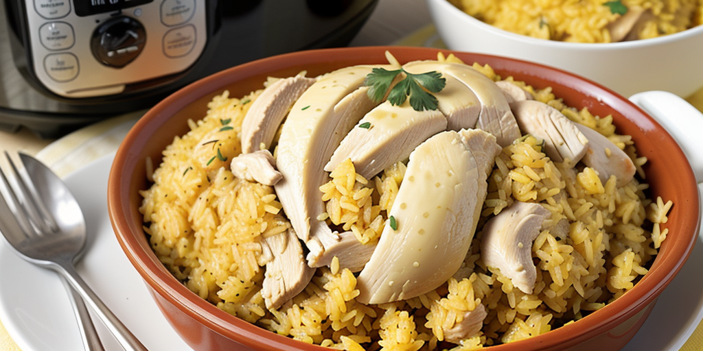 slow cooker yellow rice and chicken