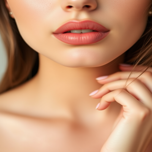 Natural nude lips with a subtle pink undertone, enhancing the lips' natural beauty and creating a fresh, effortless look