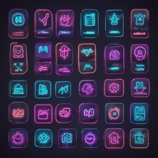 neon app icons